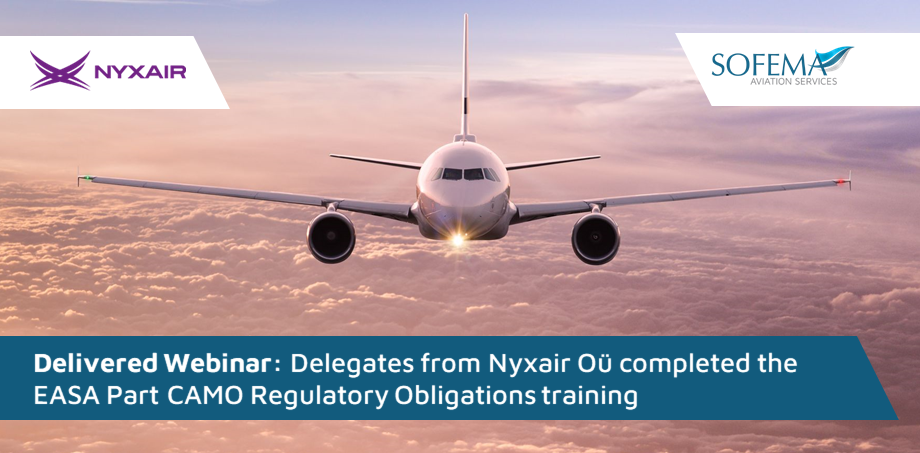 The EASA Part CAMO Regulatory Obligations training was completed by delegates from Nyxair Oü