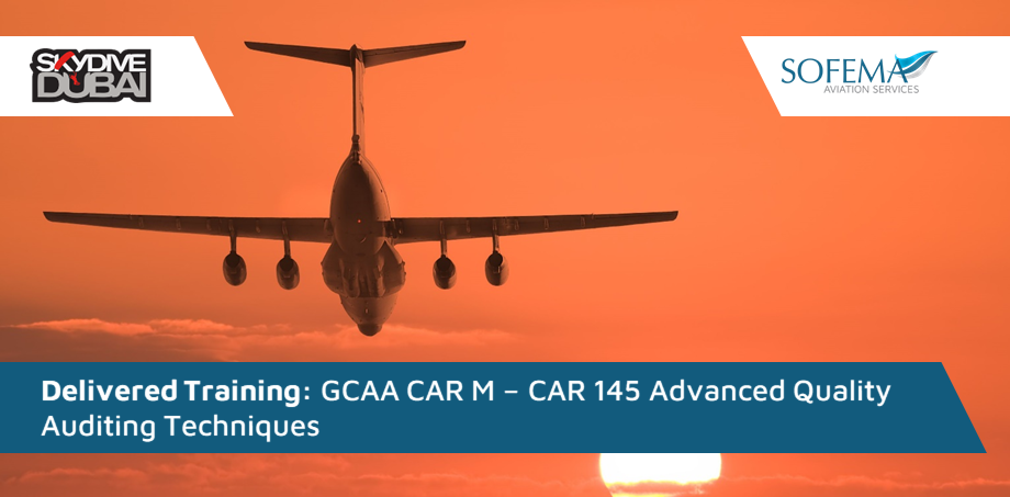 Delegates from Skydive Dubai completed the GCAA CAR M – CAR 145 Advanced Quality Auditing Techniques training