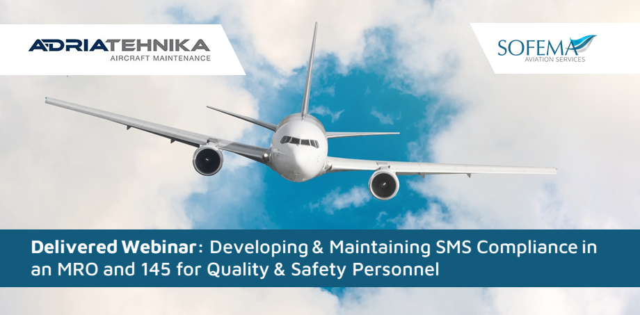 Adria Tehinka completed the Developing & Maintaining SMS Compliance in an MRO and 145 for Quality & Safety Personnel course