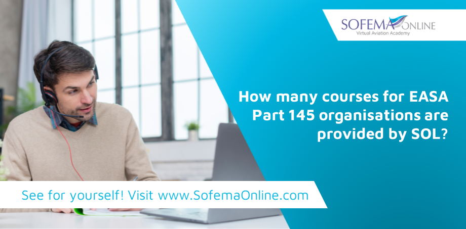 How many aviation regulatory courses suitable for EASA Part 145 Organisations does Sofema Online offer?
