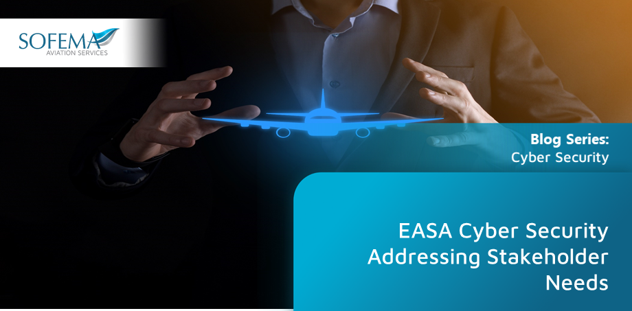 Business professional holding a holographic airplane, symbolizing EASA cyber security addressing aviation stakeholder needs